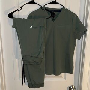 Fabletics Sage Green Scrub Set